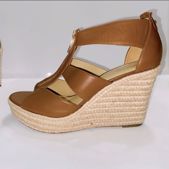 MICHAEL KORS DAMITA Wedge Sandal Brown Size:10 - Picture 3 of 8